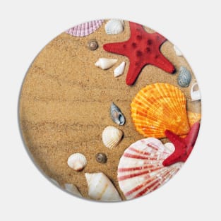 Colorful Seashells Shore Photography Pin