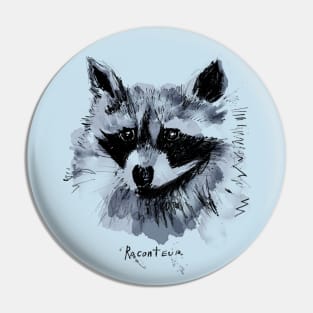 Raconteur Raccoon Pin