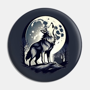 Howling wolf gift ideas Pin