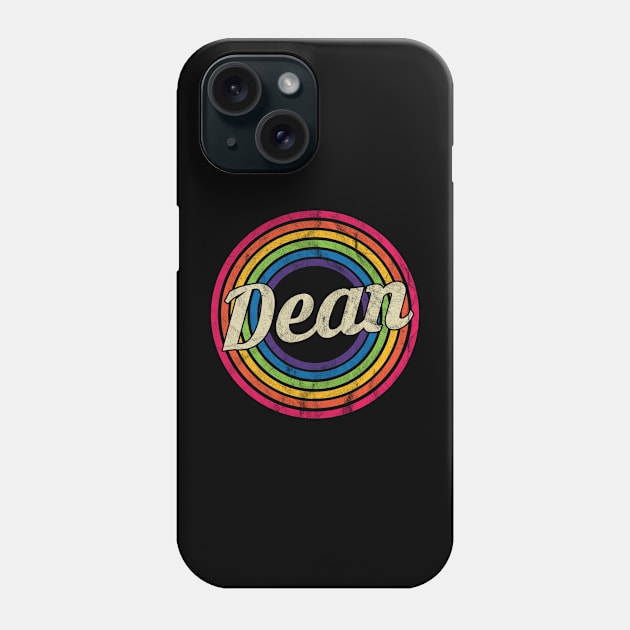 Dean - Retro Rainbow Faded-Style Phone Case by MaydenArt