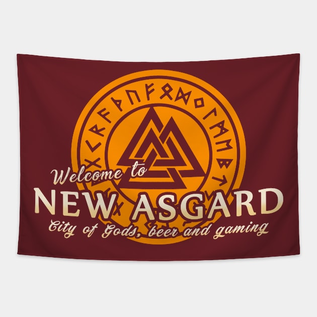 Welcome to New Asgard v2 Tapestry by VanHand