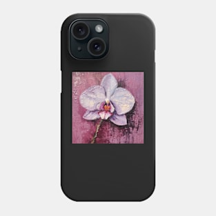 Palest Purple Folk Art Orchid Phone Case