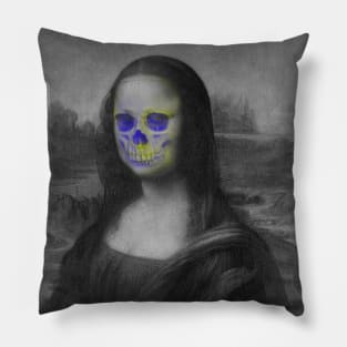 Monna Lisa Skull Interactive Yellow&Blue Filter T-Shirt By Red&Blue Pillow