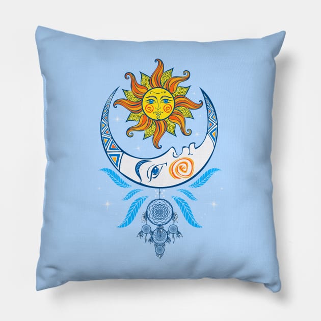 Sun Moon Dream Catcher Pillow by thechicgeek