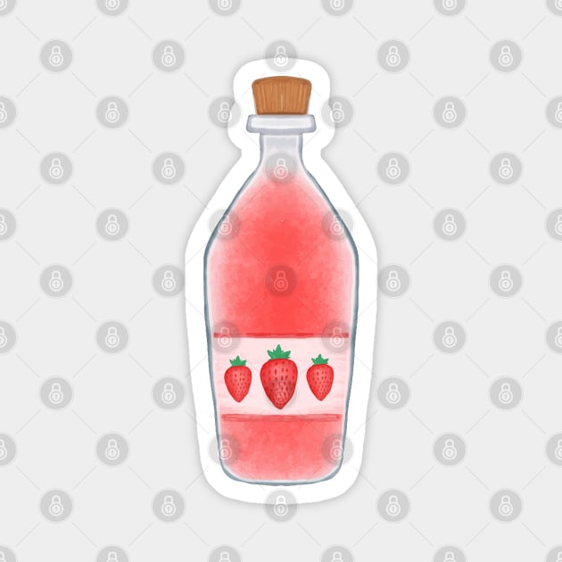 Strawberry Juice Lover Magnet by Aisiiyan