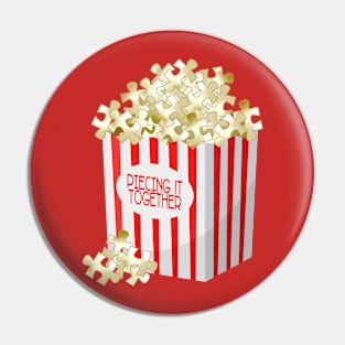 Popcorn & Puzzle Pieces (Angle View) Pin