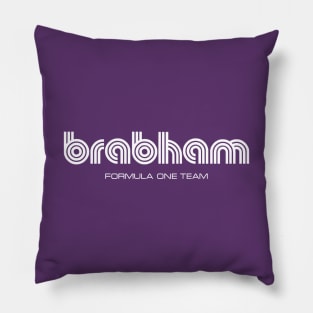 Brabham Formula One 1972 team logo - white print Pillow