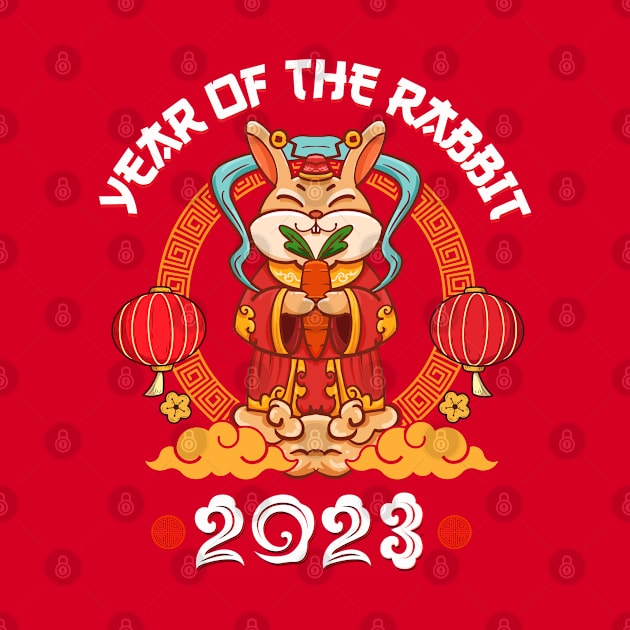 Yin Yan Dabbing Rabbit Chinese New Year 2023 Men Women Kid by Gendon Design