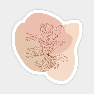 Bohemian Fiddle Leaf Fig Illustration Magnet