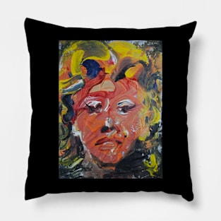 Abstract Expressionist Marilyn Face 411 Pillow