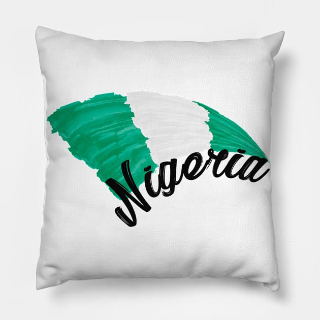 Nigeria flag Pillow by SerenityByAlex