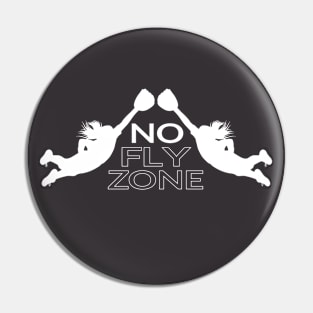 No Fly Zone White Pin