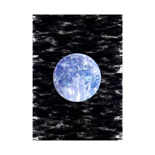 Bright Blue Moon Night Sky. For Moon Lovers. Bright Moon Collection T-Shirt