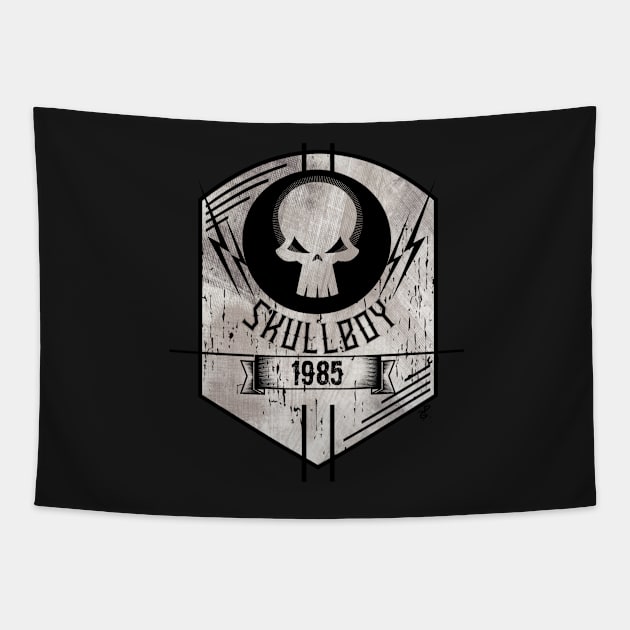 Skull Boy Logo Tapestry by PGasbarroneArt