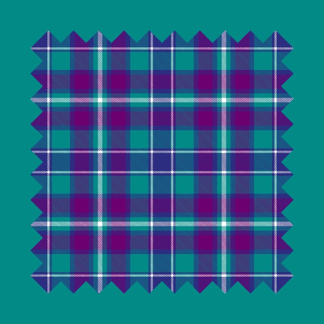 Sea Green, Purple and Blue Tartan by sifis