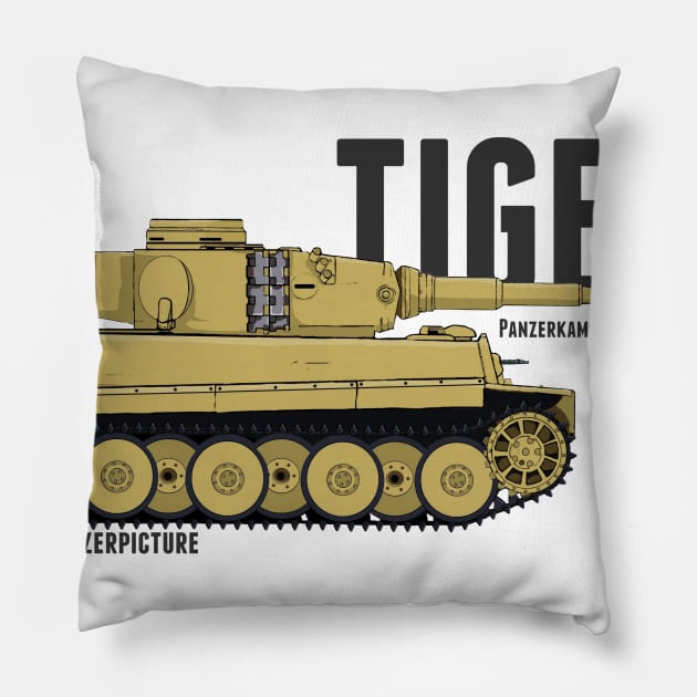 Tiger I early Pillow by Panzerpicture