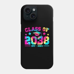 Class Of 2038 Grow With Me First Day Of School Tie Dye Phone Case