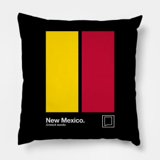 New Mexico State Flag  // Original Minimalist Artwork Poster Design Pillow