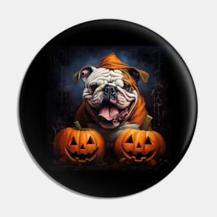 Halloween Bulldog Pin