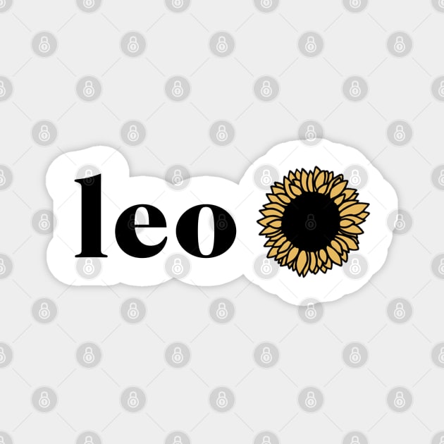 Leo Retro Sunflower Zodiac Magnet by aterkaderk