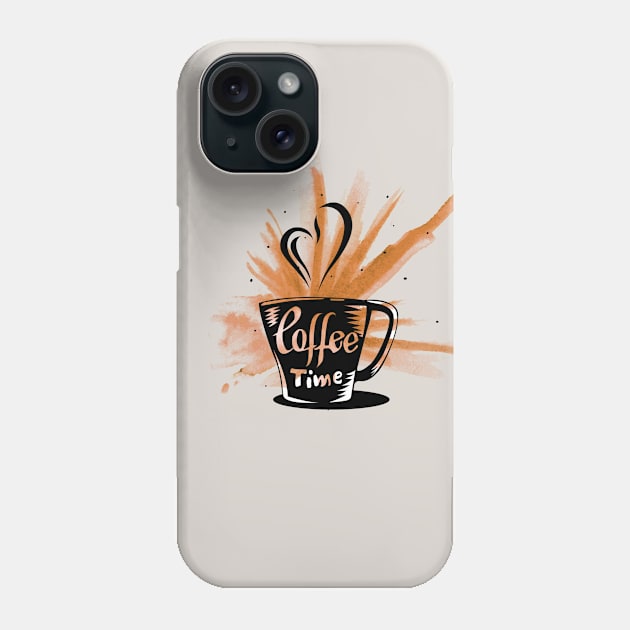 Coffee Time Phone Case by Whatastory