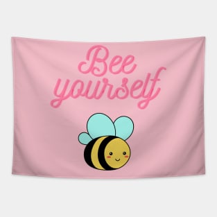 Bee yourself -funny and cute bee artwork Tapestry