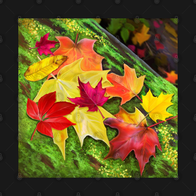 Discover Beautiful Colorful Fall Leaves - Colorful Fall Leaves - T-Shirt