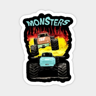 Motor sport Monsters Magnet