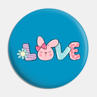 Bunny Love Spring Pin