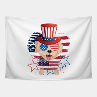 Funny 4th Of July 2021 Fourth Of July For Men's And Women's For 4th Of July Dog Lovers Tapestry