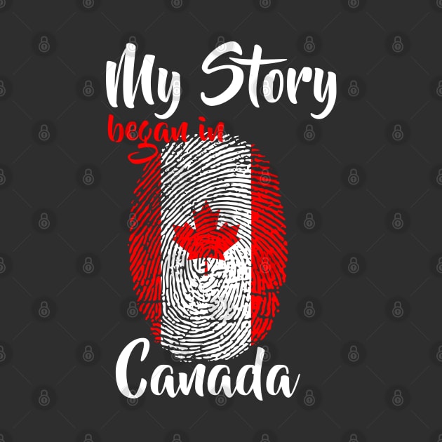 Canada Flag Fingerprint My Story DNA Canadian by Your Culture & Merch