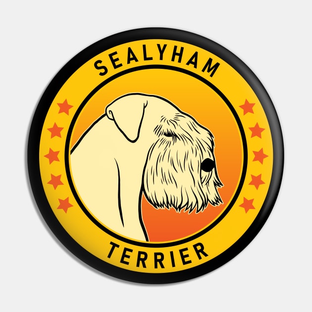 Sealyham Terrier Dog Portrait Pin by millersye
