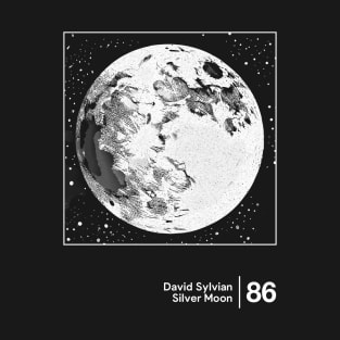 Silver Moon - Minimalist Graphic Artwork Design T-Shirt