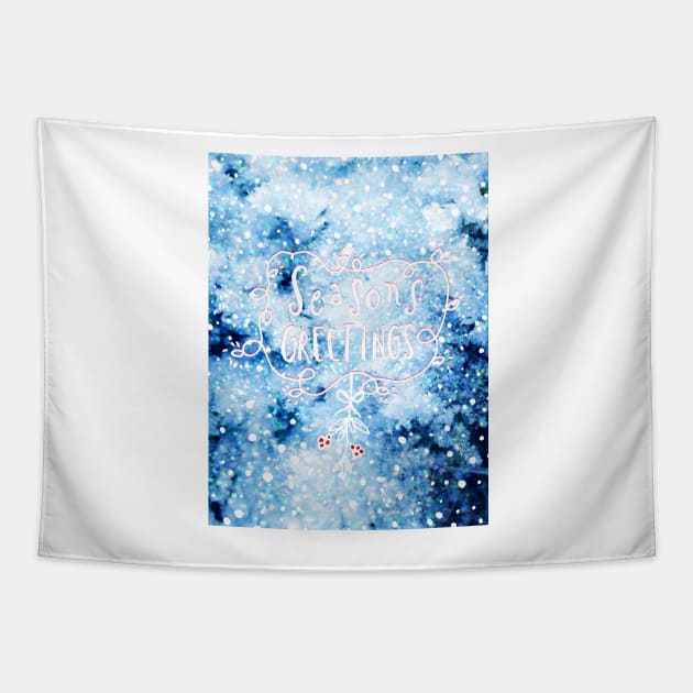 Seasons Greetings No. 2 Tapestry by asanaworld