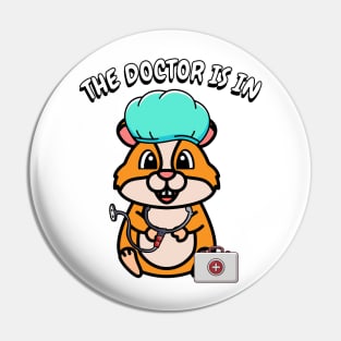 Cute hamster is a doctor Pin