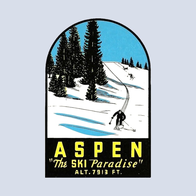 Aspen Colorado Vintage Ski by Hilda74