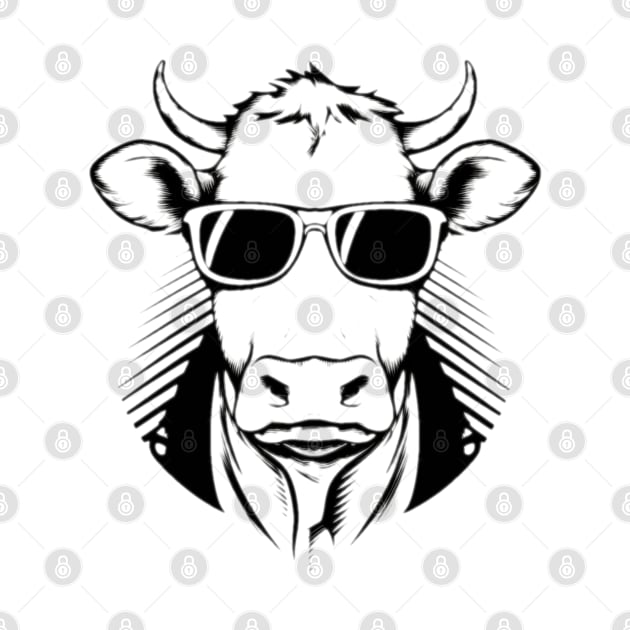 Cool Cow, Man by INLE Designs