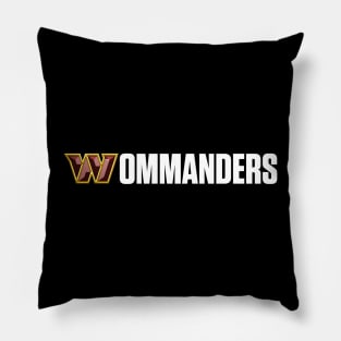 Wommanders White Text Pillow