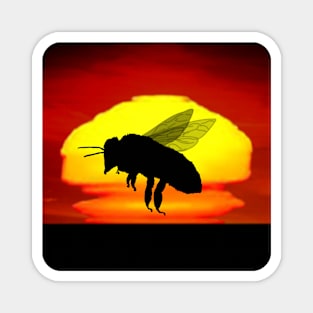 Sunset Silhouette Bee Magnet