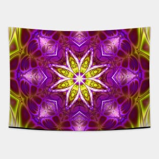 Lighted Flower mandala Tapestry