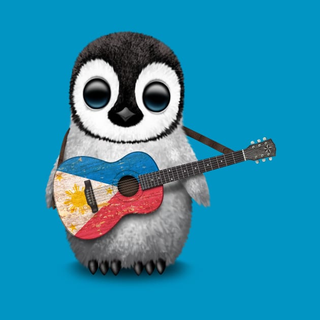 Baby Penguin Playing Filipino Flag Guitar by jeffbartels