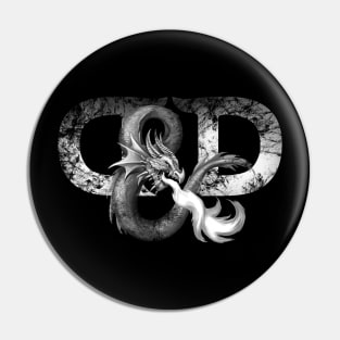 Dungeons and Dragons Silver Logo Pin