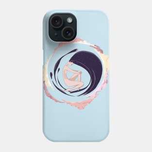 Girl with cosmic hair Phone Case