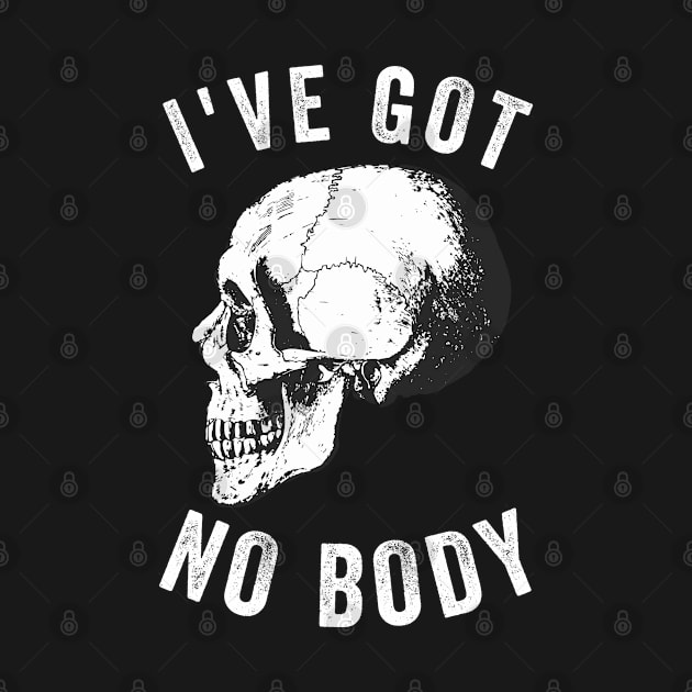 I've Got No Body Halloween Skeleton Tshirt by Outfit Clothing