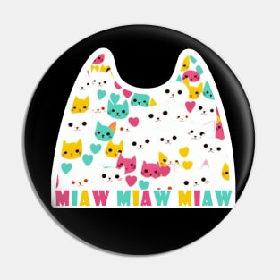 Cat Love: Cat Miaw and Cute Cat Design Pin