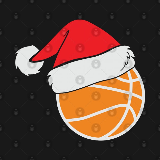 Basketball Ball Santa Christmas Hat Tshirt by ssflower