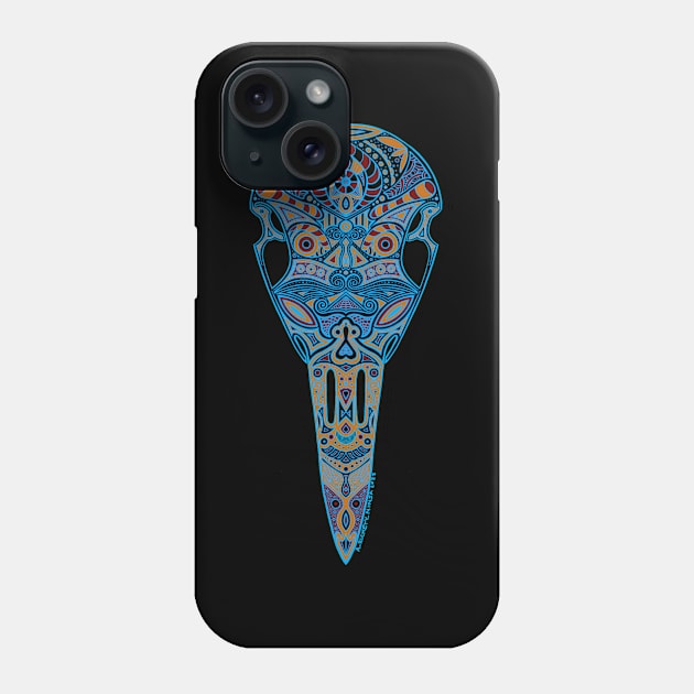 Raven Skull - Pumpkin Spice Phone Case by A Rickety Ninja