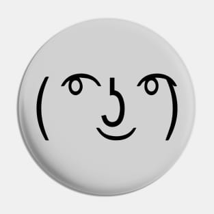 Black | ( ͡° ͜ʖ ͡°) Regular Lenny Face Pin