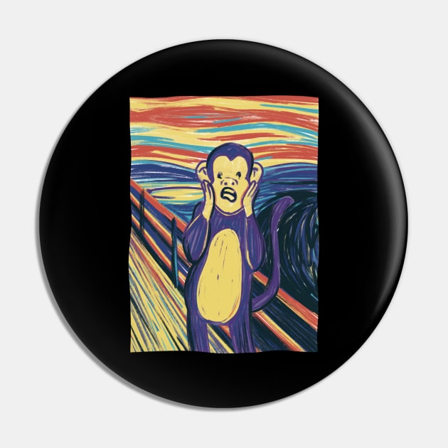 Primate Scream Expressionism Pin by Life2LiveDesign