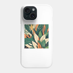 Tropical leaves forming a compact bush Phone Case